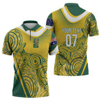 Australia Custom Indigenous Zipper Polo Shirt WC2026 Socceroos Aboriginal Arts - Aussie Hoodie