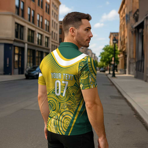 Australia Custom Indigenous Zipper Polo Shirt WC2026 Socceroos Aboriginal Arts - Aussie Hoodie
