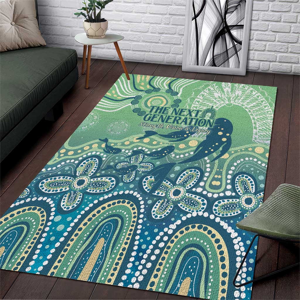 NAIDOC Week 2025 Area Rug Pastel Ocean Aboriginal Art