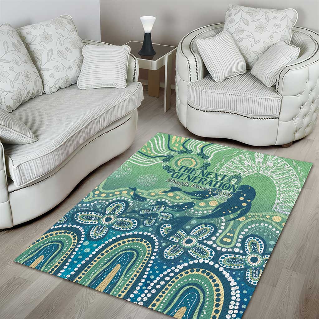 NAIDOC Week 2025 Area Rug Pastel Ocean Aboriginal Art