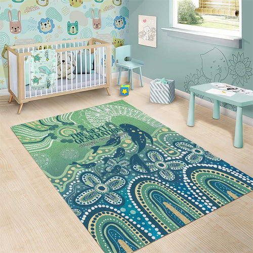 NAIDOC Week 2025 Area Rug Pastel Ocean Aboriginal Art