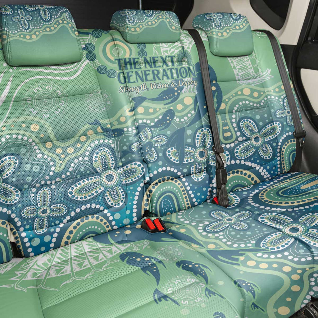 NAIDOC Week 2025 Back Car Seat Cover Pastel Ocean Aboriginal Art