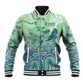 NAIDOC Week 2025 Baseball Jacket Pastel Ocean Aboriginal Art