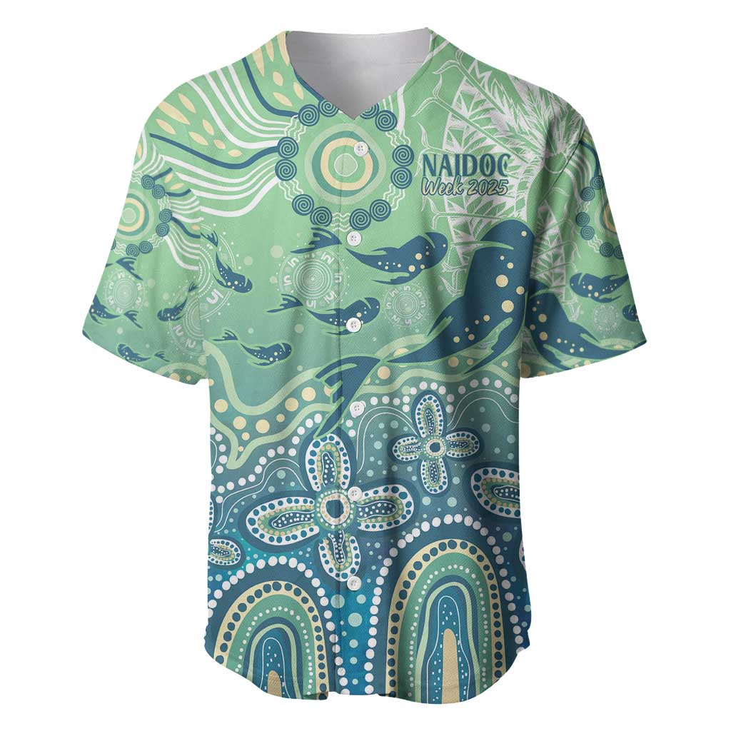 NAIDOC Week 2025 Baseball Jersey Pastel Ocean Aboriginal Art
