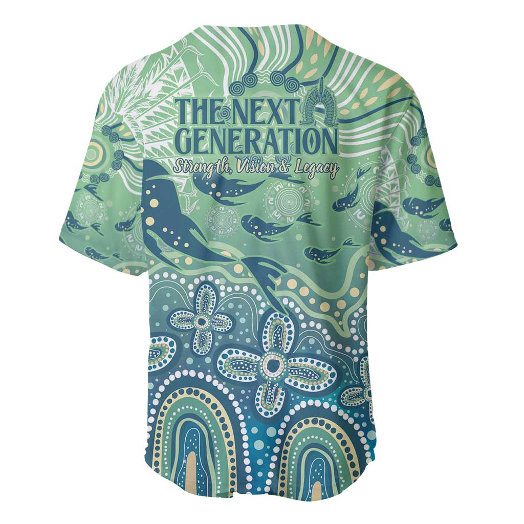 NAIDOC Week 2025 Baseball Jersey Pastel Ocean Aboriginal Art