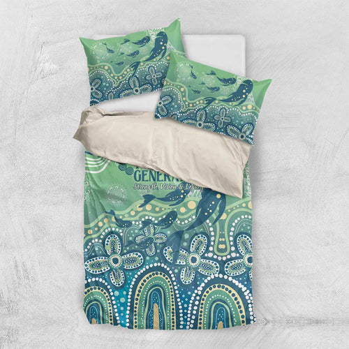 NAIDOC Week 2025 Bedding Set Pastel Ocean Aboriginal Art