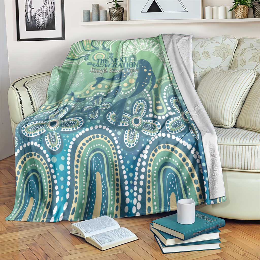 NAIDOC Week 2025 Blanket Pastel Ocean Aboriginal Art