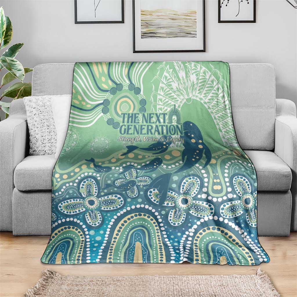 NAIDOC Week 2025 Blanket Pastel Ocean Aboriginal Art