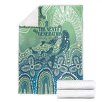 NAIDOC Week 2025 Blanket Pastel Ocean Aboriginal Art