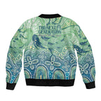 NAIDOC Week 2025 Bomber Jacket Pastel Ocean Aboriginal Art