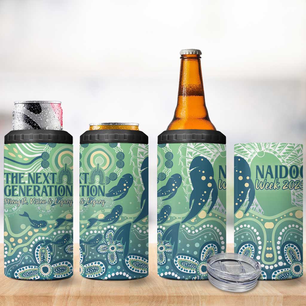 NAIDOC Week 2025 4 in 1 Can Cooler Tumbler Pastel Ocean Aboriginal Art