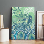 NAIDOC Week 2025 Canvas Wall Art Pastel Ocean Aboriginal Art