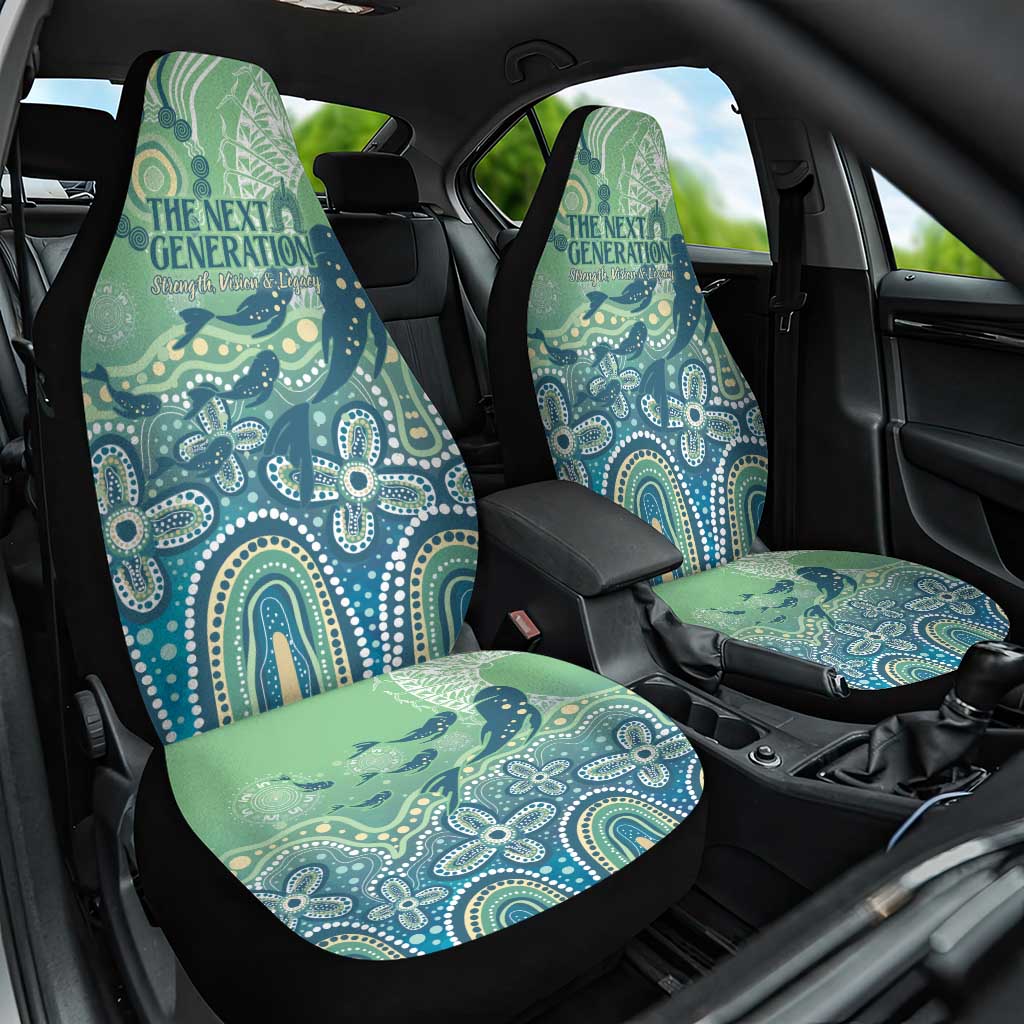 NAIDOC Week 2025 Car Seat Cover Pastel Ocean Aboriginal Art