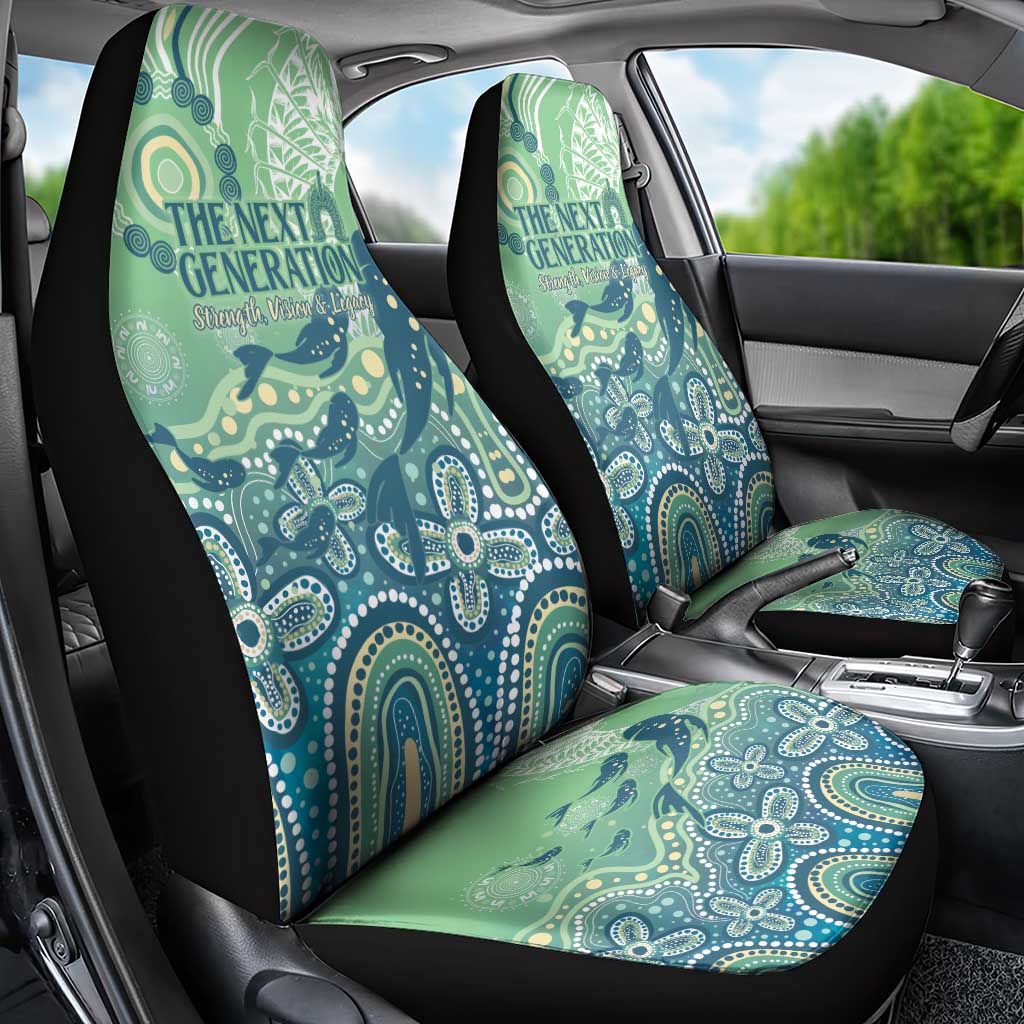 NAIDOC Week 2025 Car Seat Cover Pastel Ocean Aboriginal Art