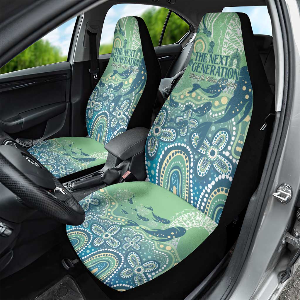 NAIDOC Week 2025 Car Seat Cover Pastel Ocean Aboriginal Art