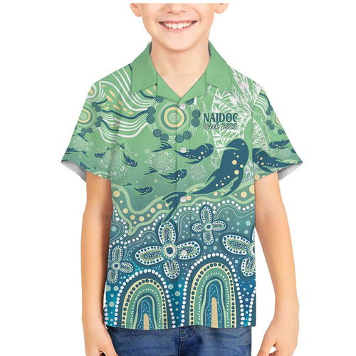 NAIDOC Week 2025 Family Matching Mermaid Dress and Hawaiian Shirt Pastel Ocean Aboriginal Art