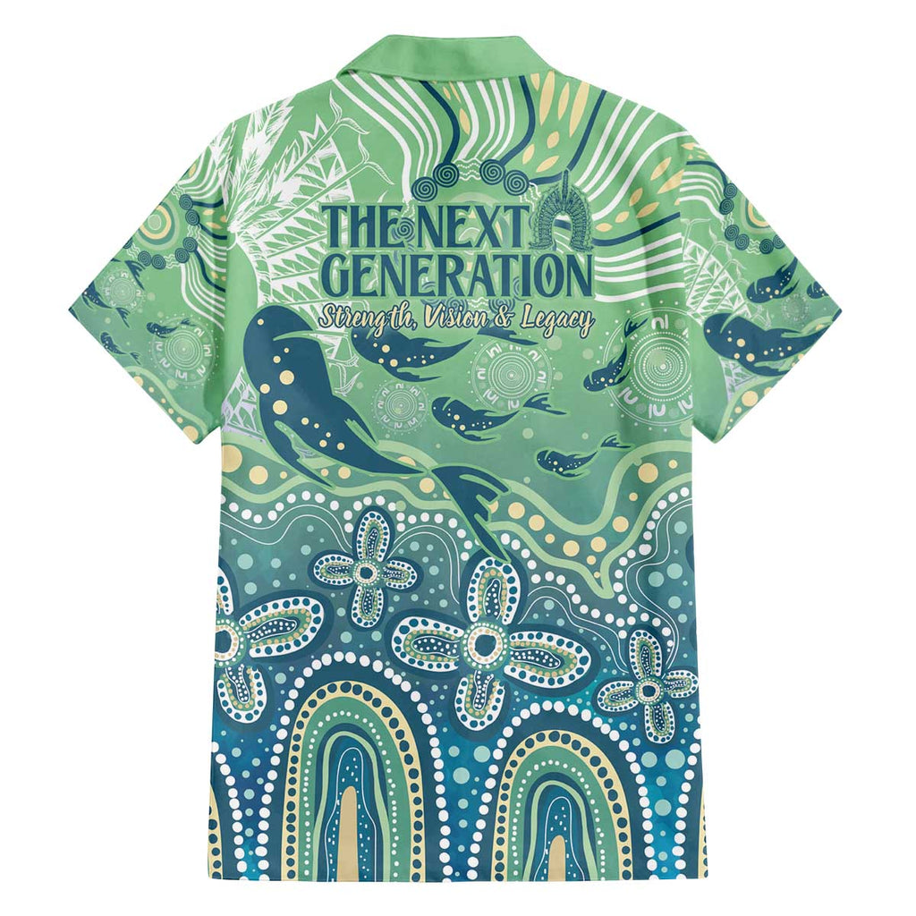 NAIDOC Week 2025 Family Matching Off The Shoulder Long Sleeve Dress and Hawaiian Shirt Pastel Ocean Aboriginal Art