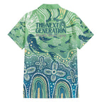 NAIDOC Week 2025 Family Matching Short Sleeve Bodycon Dress and Hawaiian Shirt Pastel Ocean Aboriginal Art