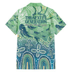 NAIDOC Week 2025 Family Matching Summer Maxi Dress and Hawaiian Shirt Pastel Ocean Aboriginal Art