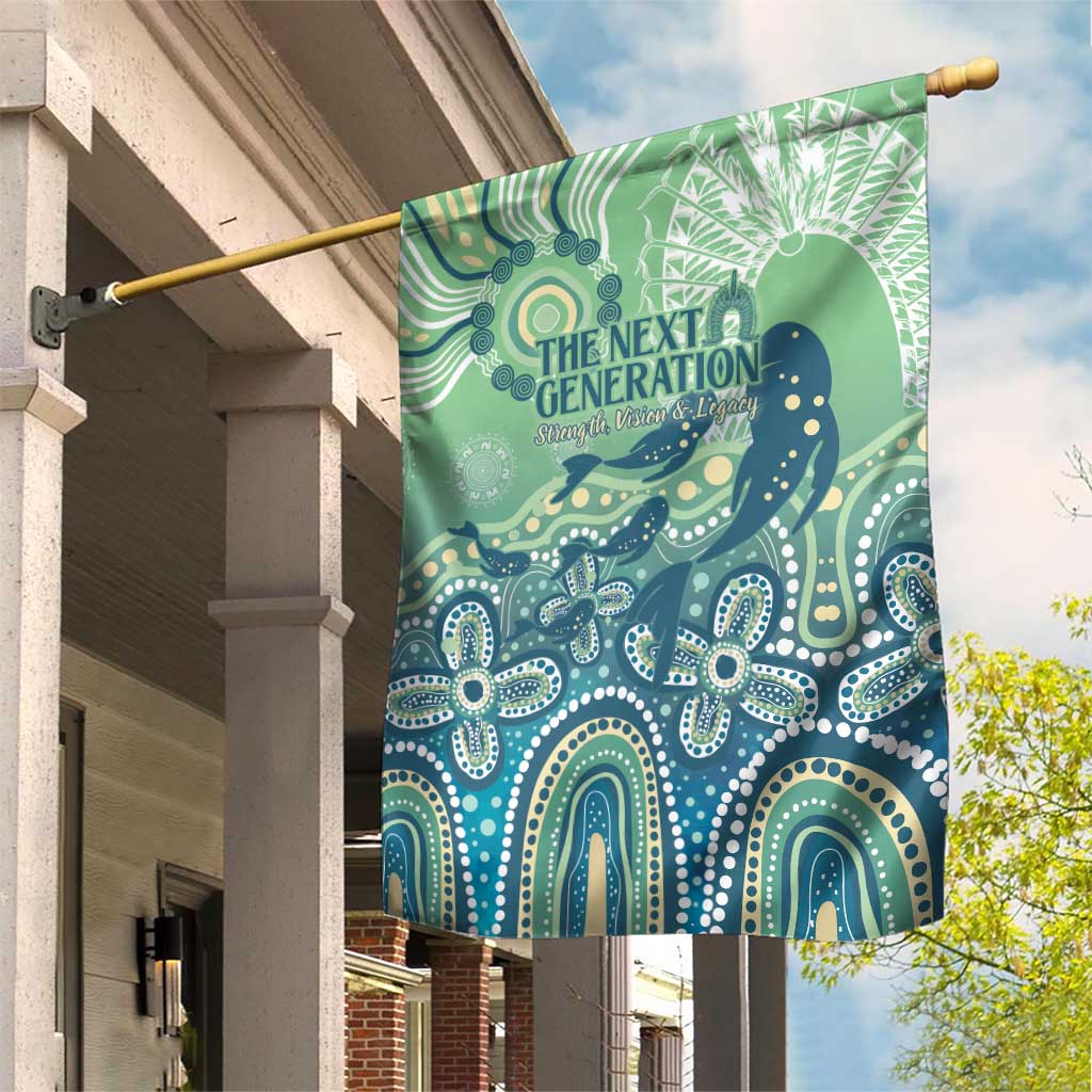 NAIDOC Week 2025 Garden Flag Pastel Ocean Aboriginal Art