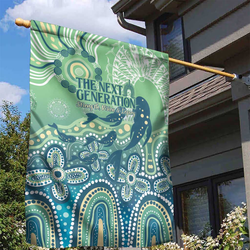 NAIDOC Week 2025 Garden Flag Pastel Ocean Aboriginal Art