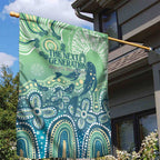 NAIDOC Week 2025 Garden Flag Pastel Ocean Aboriginal Art