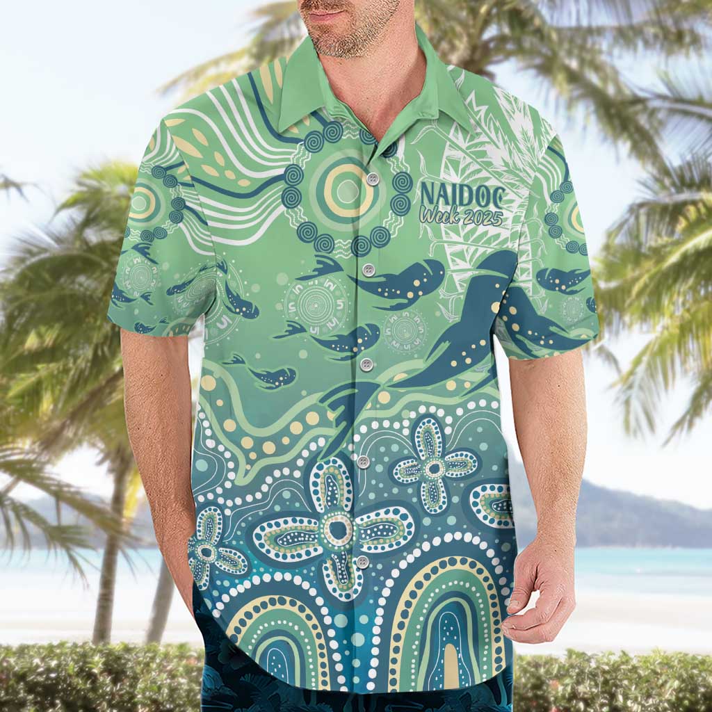 NAIDOC Week 2025 Hawaiian Shirt Pastel Ocean Aboriginal Art