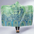 NAIDOC Week 2025 Hooded Blanket Pastel Ocean Aboriginal Art