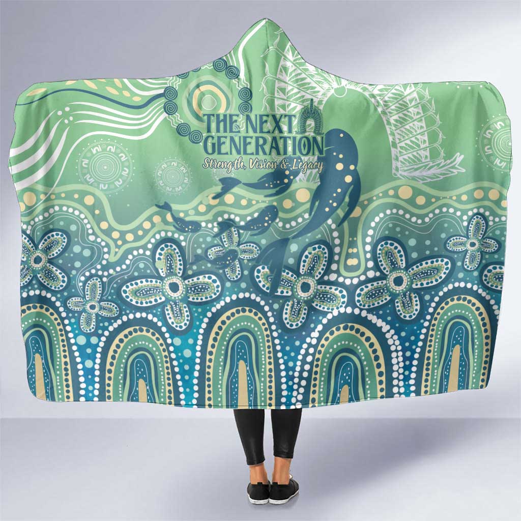 NAIDOC Week 2025 Hooded Blanket Pastel Ocean Aboriginal Art