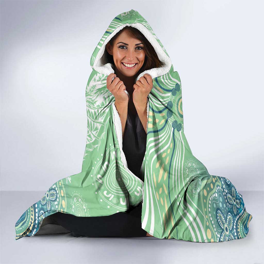 NAIDOC Week 2025 Hooded Blanket Pastel Ocean Aboriginal Art