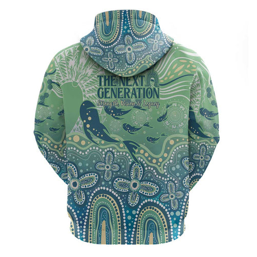 NAIDOC Week 2025 Hoodie Pastel Ocean Aboriginal Art