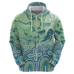 NAIDOC Week 2025 Hoodie Pastel Ocean Aboriginal Art