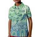 NAIDOC Week 2025 Kid Polo Shirt Pastel Ocean Aboriginal Art