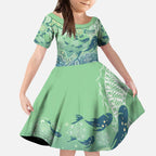 NAIDOC Week 2025 Kid Short Sleeve Dress Pastel Ocean Aboriginal Art