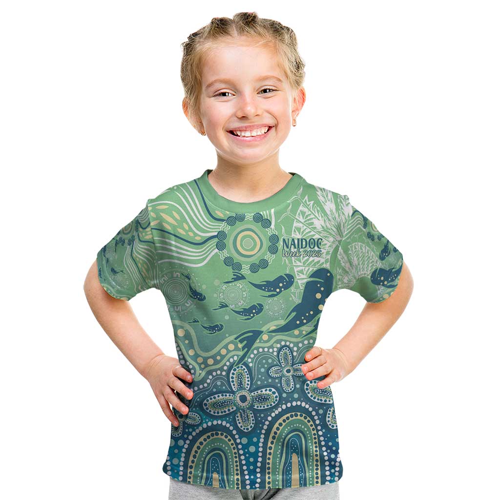 NAIDOC Week 2025 Kid T Shirt Pastel Ocean Aboriginal Art