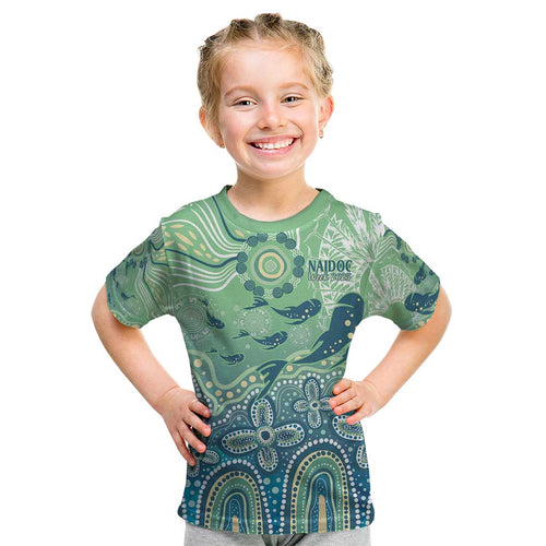 NAIDOC Week 2025 Kid T Shirt Pastel Ocean Aboriginal Art