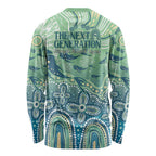 NAIDOC Week 2025 Long Sleeve Shirt Pastel Ocean Aboriginal Art