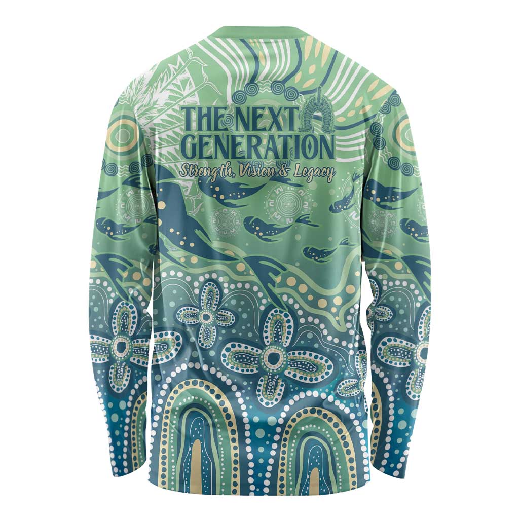 NAIDOC Week 2025 Long Sleeve Shirt Pastel Ocean Aboriginal Art