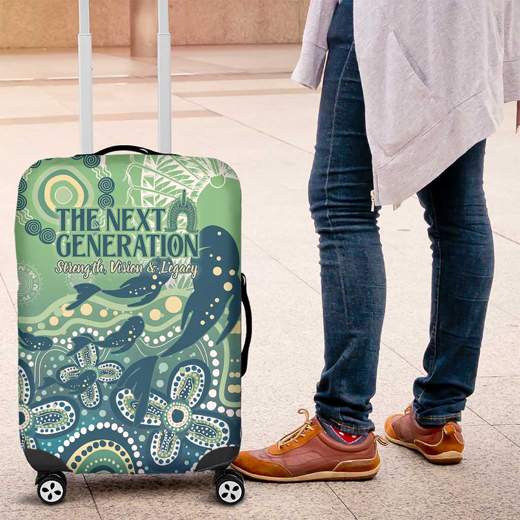 NAIDOC Week 2025 Luggage Cover Pastel Ocean Aboriginal Art