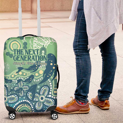 NAIDOC Week 2025 Luggage Cover Pastel Ocean Aboriginal Art