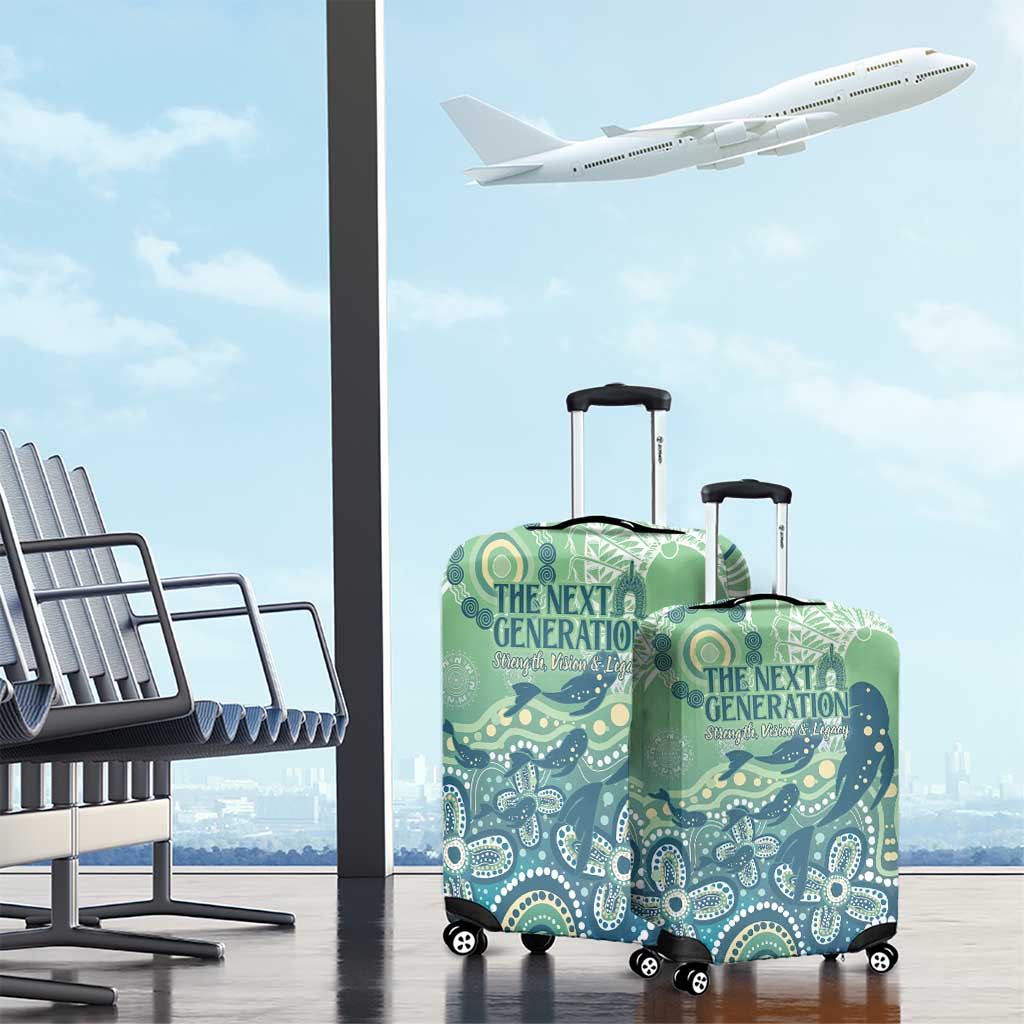 NAIDOC Week 2025 Luggage Cover Pastel Ocean Aboriginal Art