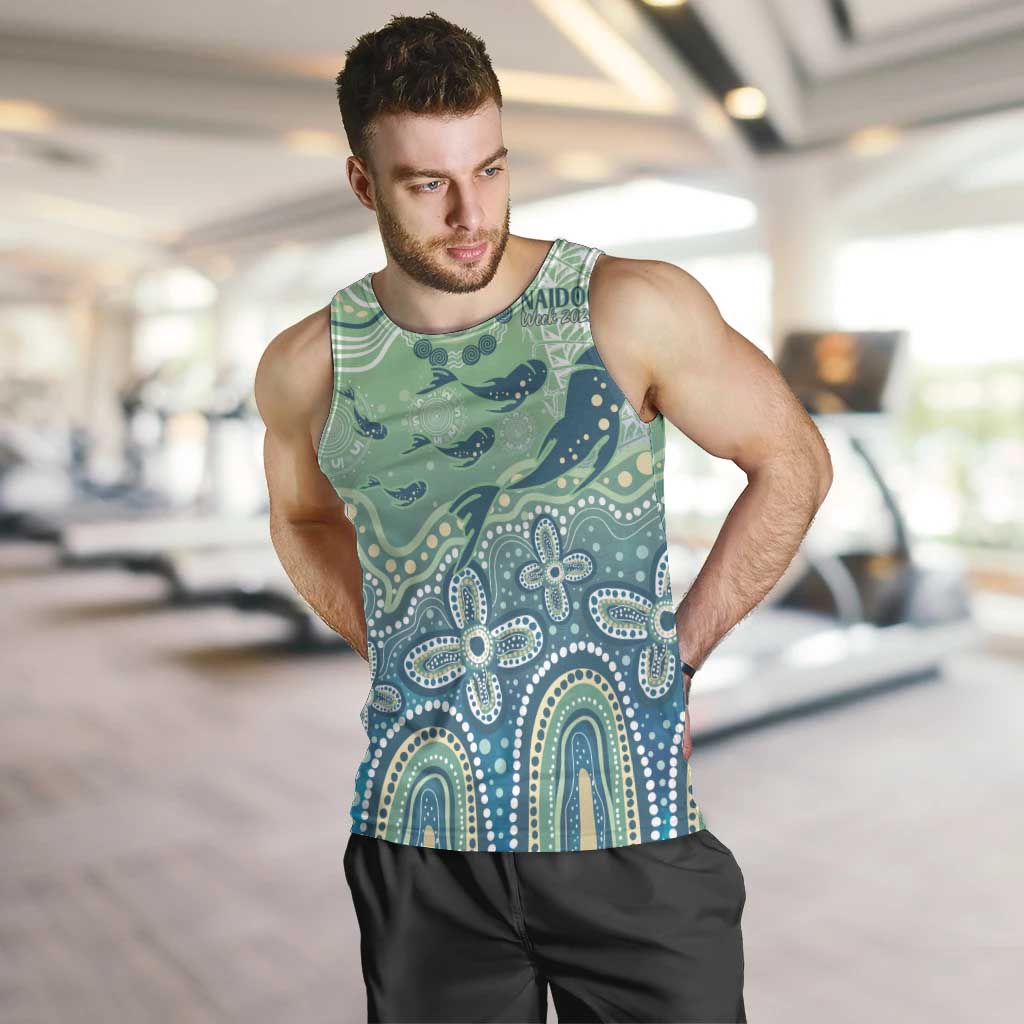 NAIDOC Week 2025 Men Tank Top Pastel Ocean Aboriginal Art