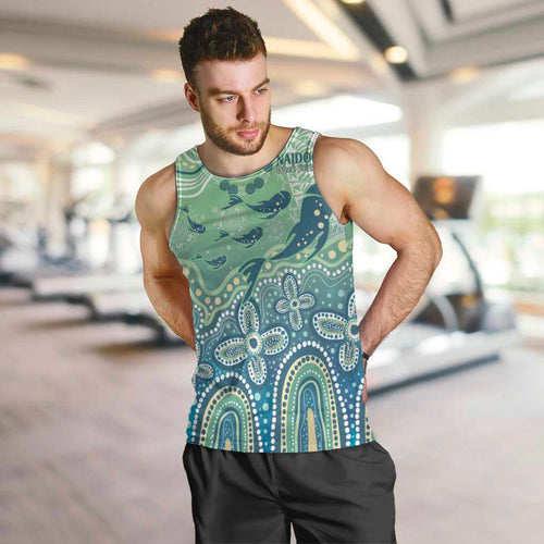 NAIDOC Week 2025 Men Tank Top Pastel Ocean Aboriginal Art
