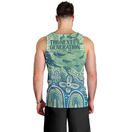 NAIDOC Week 2025 Men Tank Top Pastel Ocean Aboriginal Art
