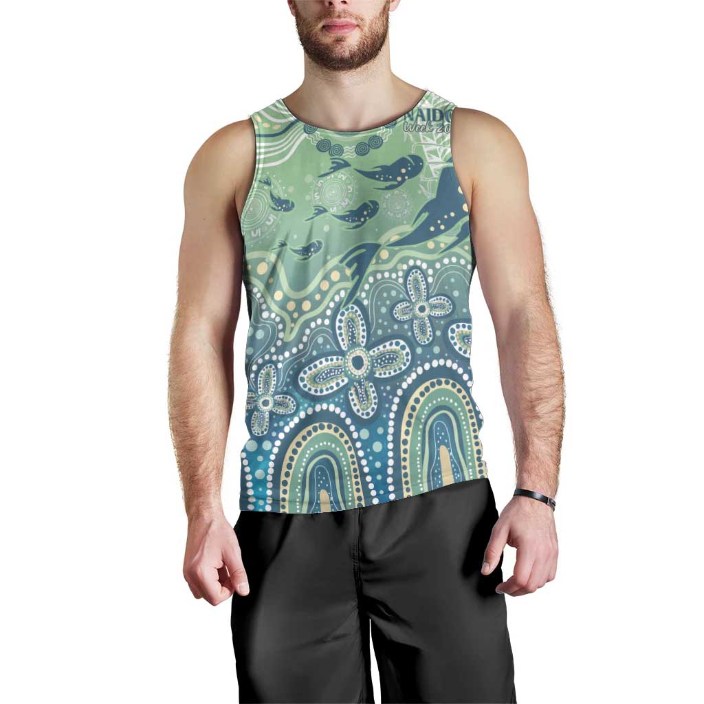 NAIDOC Week 2025 Men Tank Top Pastel Ocean Aboriginal Art