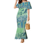 NAIDOC Week 2025 Mermaid Dress Pastel Ocean Aboriginal Art