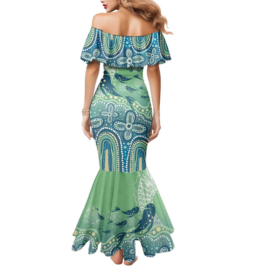 NAIDOC Week 2025 Mermaid Dress Pastel Ocean Aboriginal Art