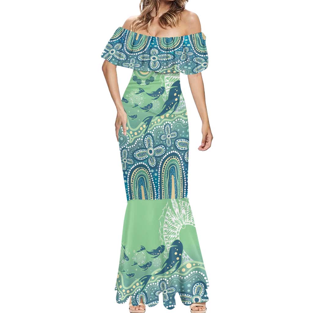 NAIDOC Week 2025 Mermaid Dress Pastel Ocean Aboriginal Art