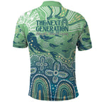 NAIDOC Week 2025 Polo Shirt Pastel Ocean Aboriginal Art
