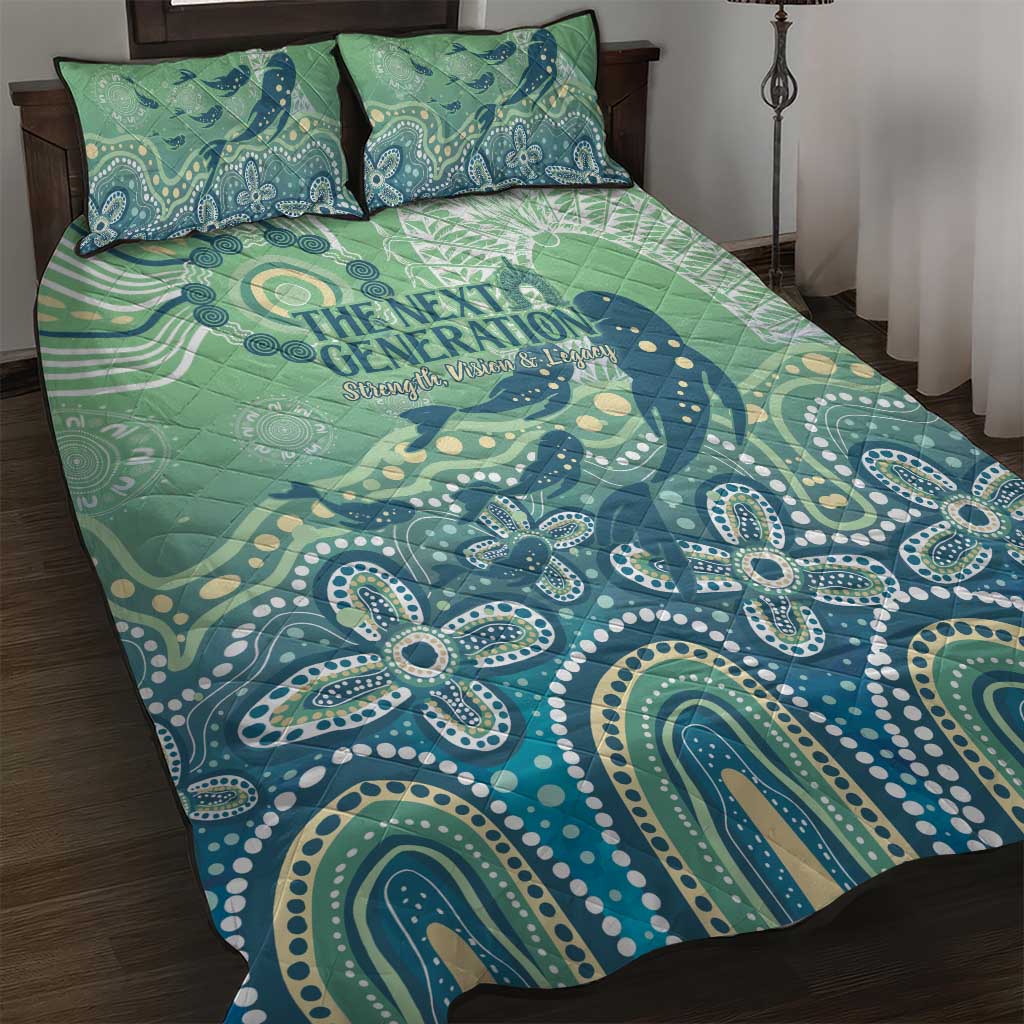 NAIDOC Week 2025 Quilt Bed Set Pastel Ocean Aboriginal Art